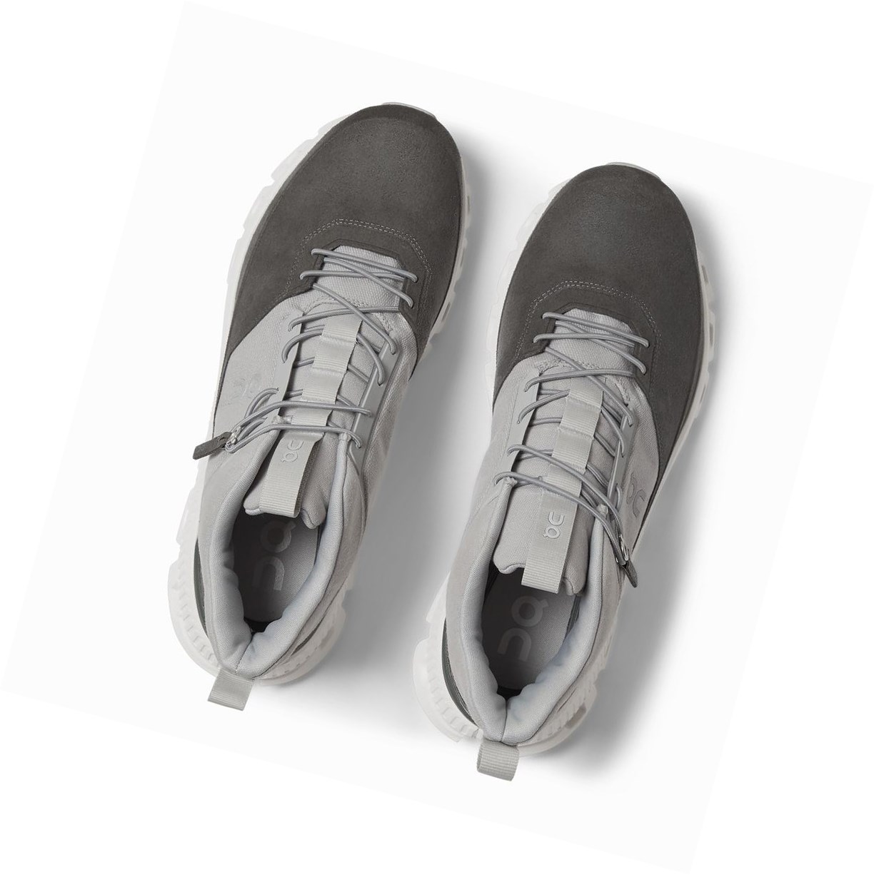 Grey / Black On Cloud Hi Men's Sneakers | 9861LHURW