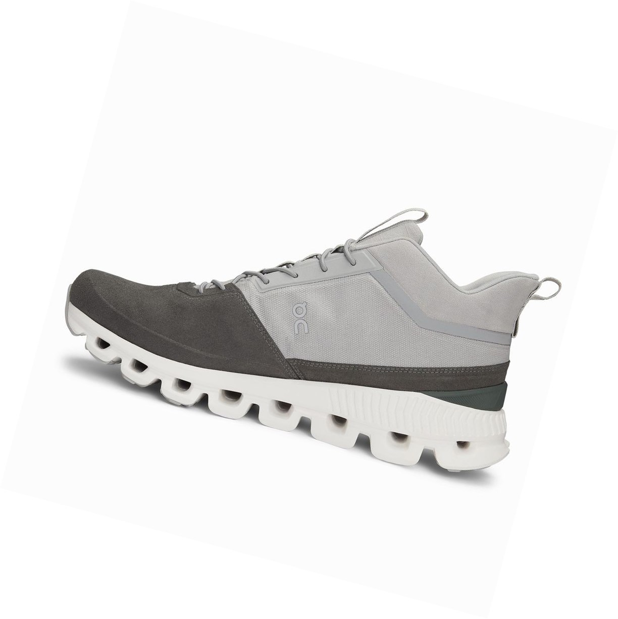 Grey / Black On Cloud Hi Men's Sneakers | 9861LHURW