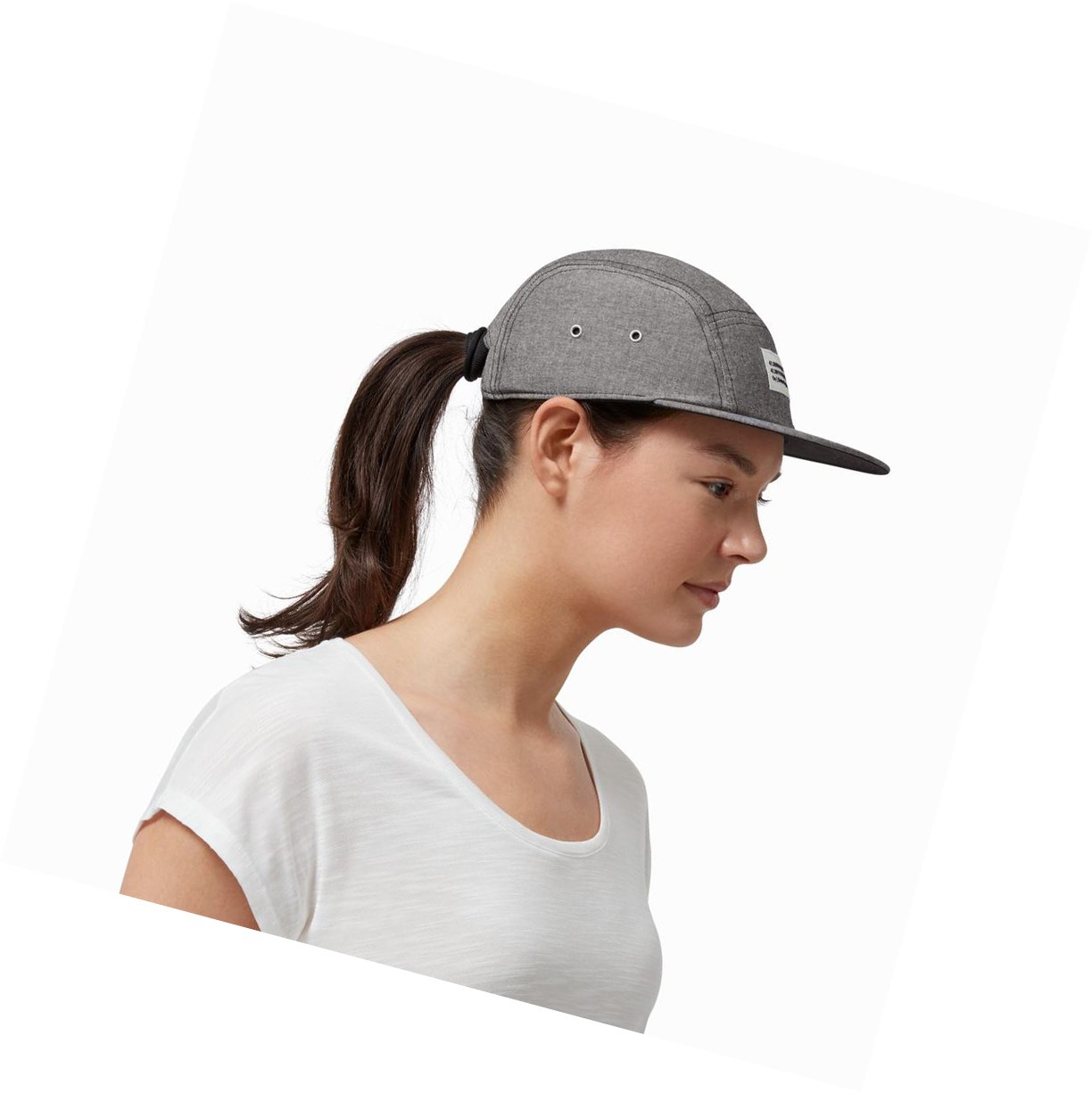 Grey On 5 Panel Women's Hats | 3254SQCRA