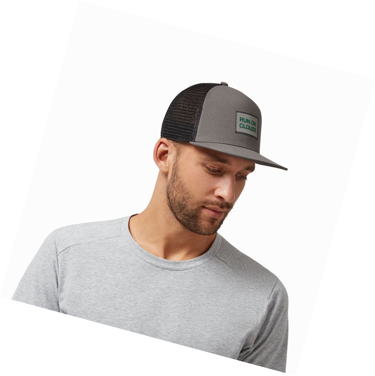 Grey On Crew Men\'s Hats | 9234QYJEZ