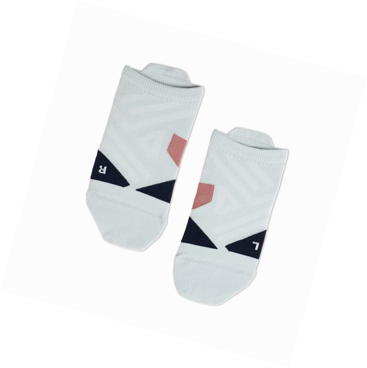 Grey On Low Men's Running Socks | 8071QHWFB