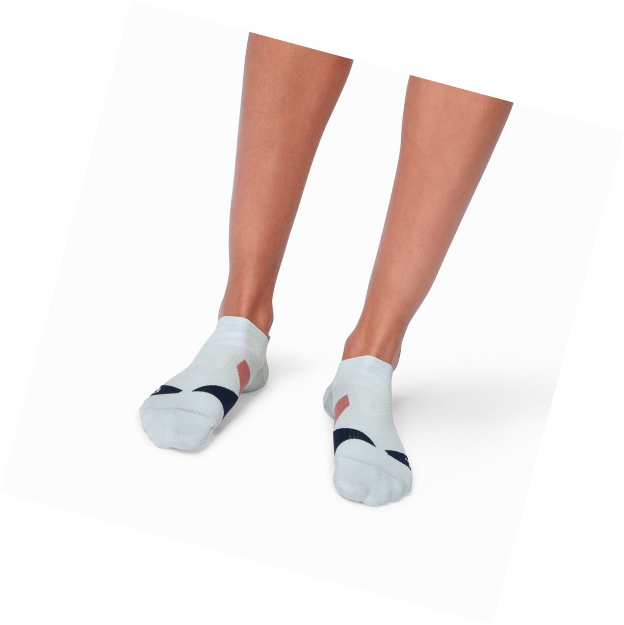 Grey On Low Men's Running Socks | 8071QHWFB