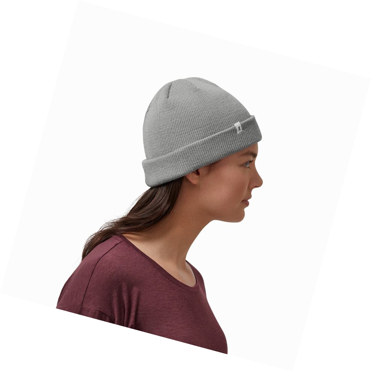 Grey On Merino Beanie Men's Hats | 2410LECQP