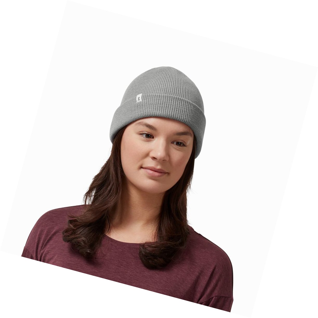 Grey On Merino Beanie Men's Hats | 2410LECQP