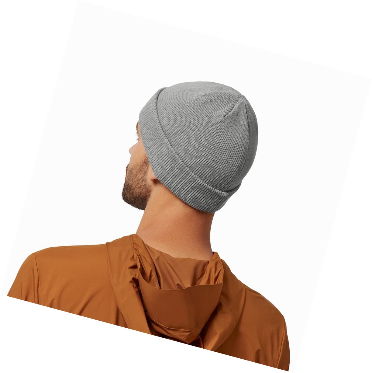 Grey On Merino Beanie Men's Hats | 2410LECQP