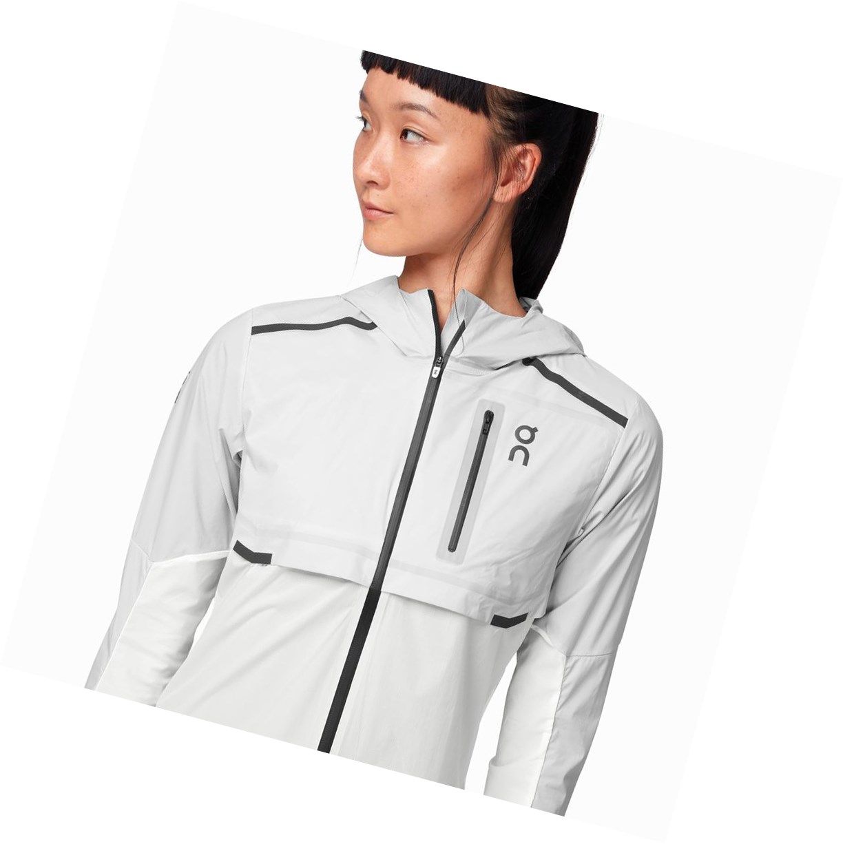 Grey / White On Weather Women's Jackets | 2318NWPTR