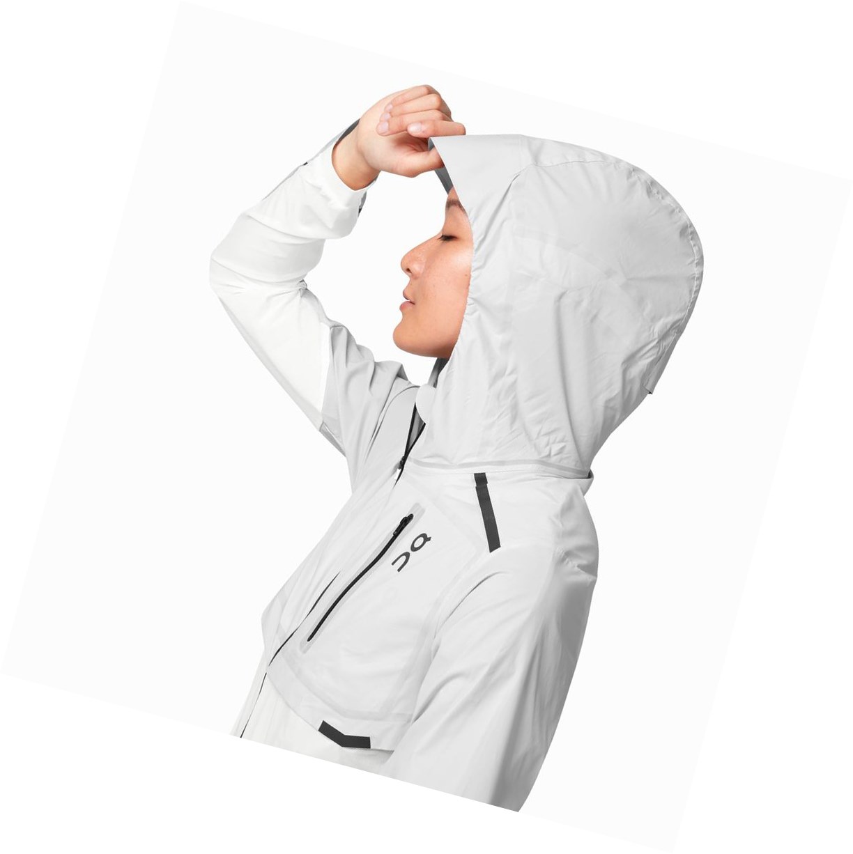 Grey / White On Weather Women's Jackets | 2318NWPTR