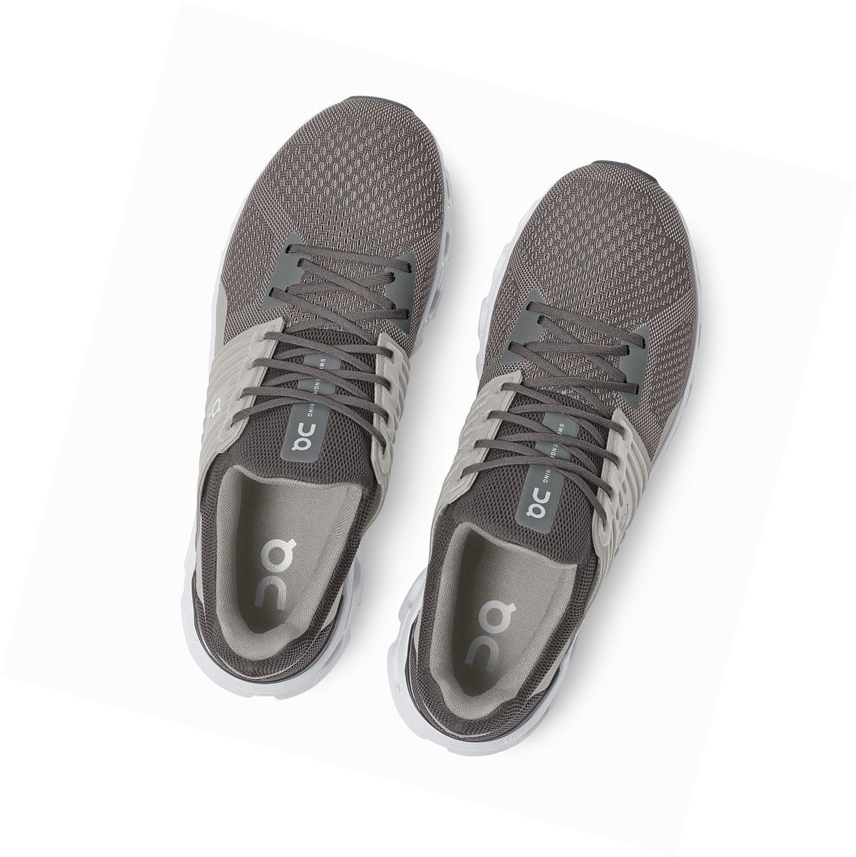 Grey / beige On Cloudswift Men's Road Running Shoes | 7528WOPHX