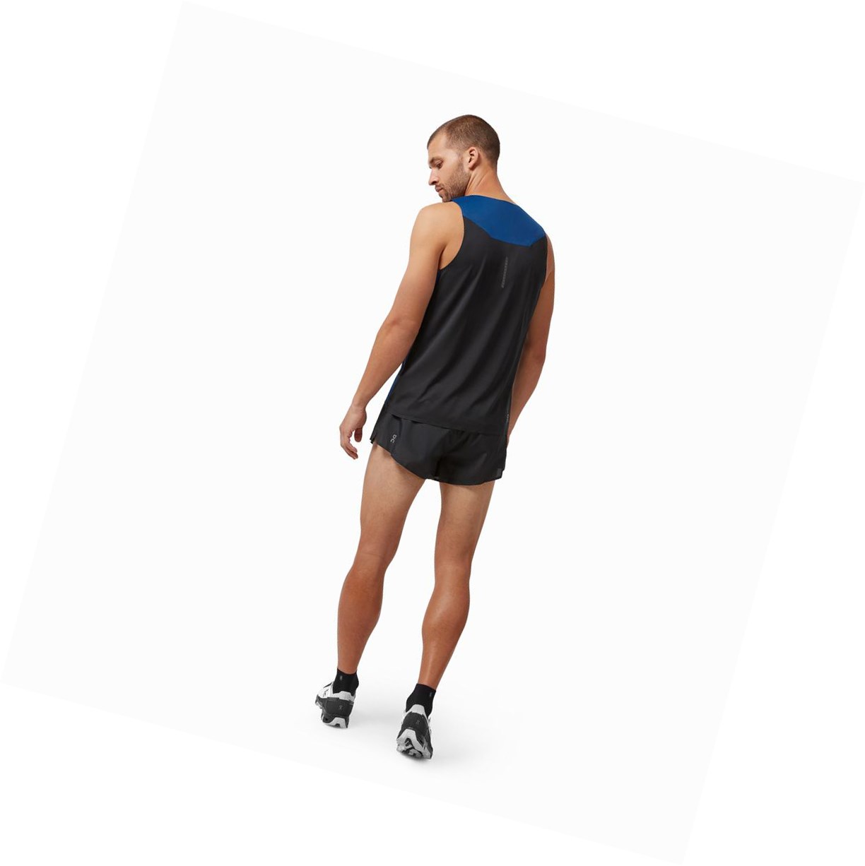 Indigo / Black On Tank-T Men's Tanks | 2394OUWVC