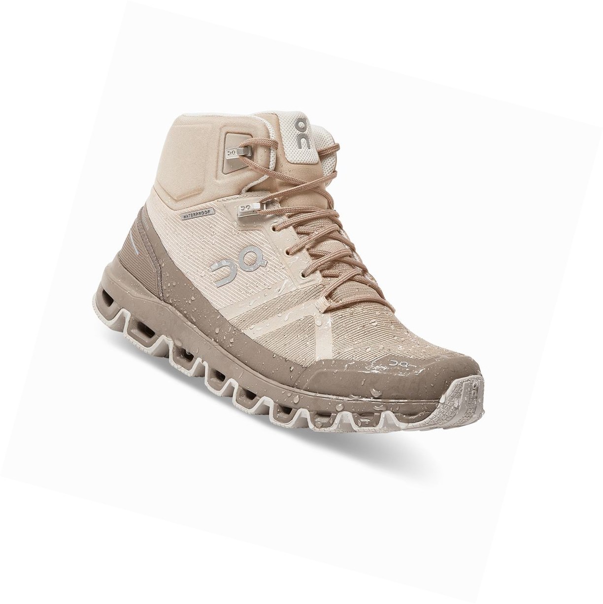 Khaki On Cloudrock Waterproof Women's Hiking Shoes | 3814IKCEW