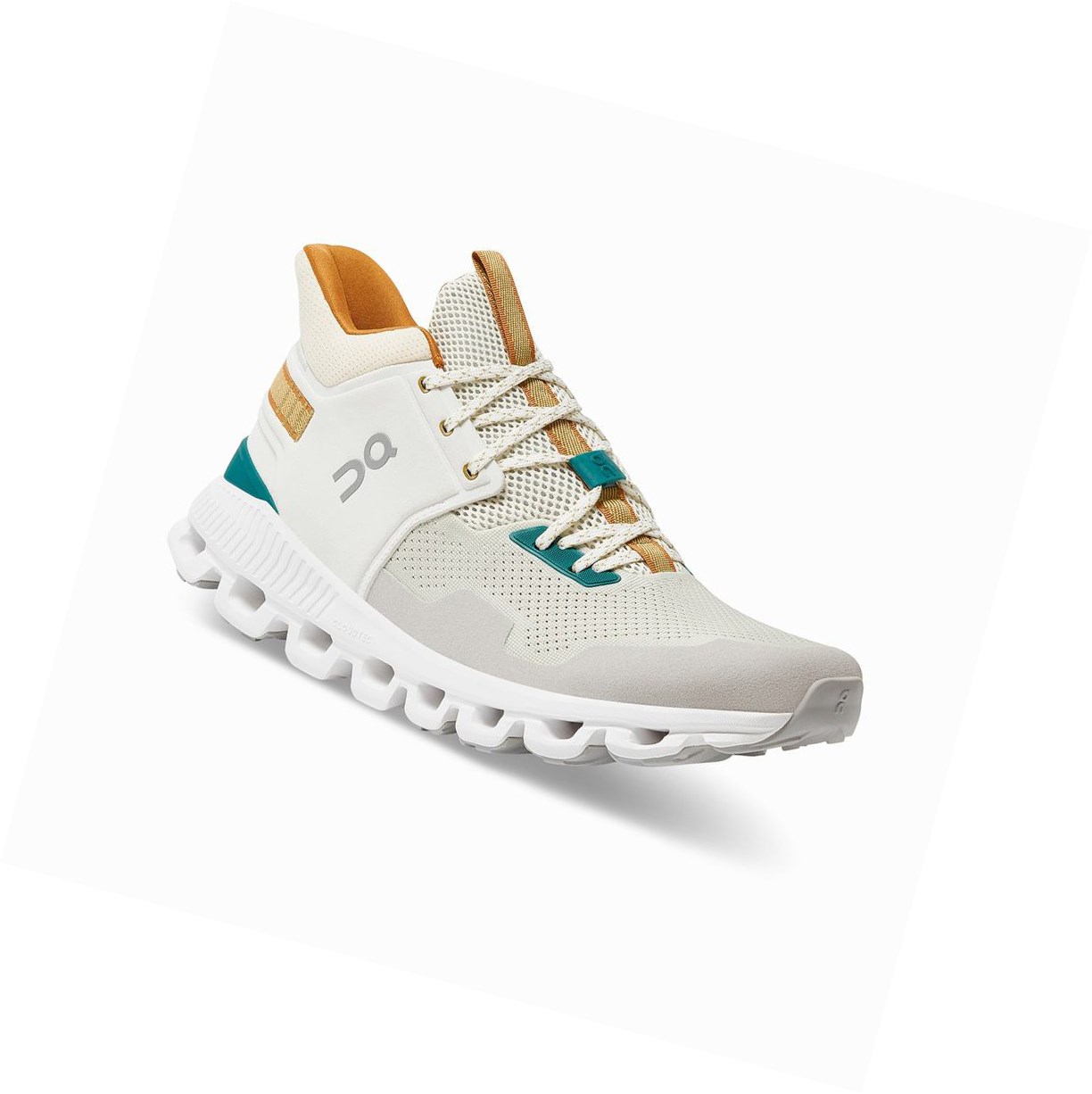 Khaki / White On Cloud Hi Edge Men's Sneakers | 0936VWIXM