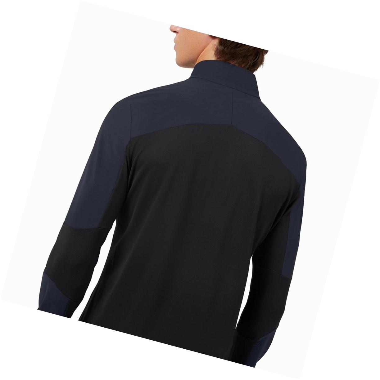 Navy / Black On Trail Breaker Men's Shirts | 3296FWBES