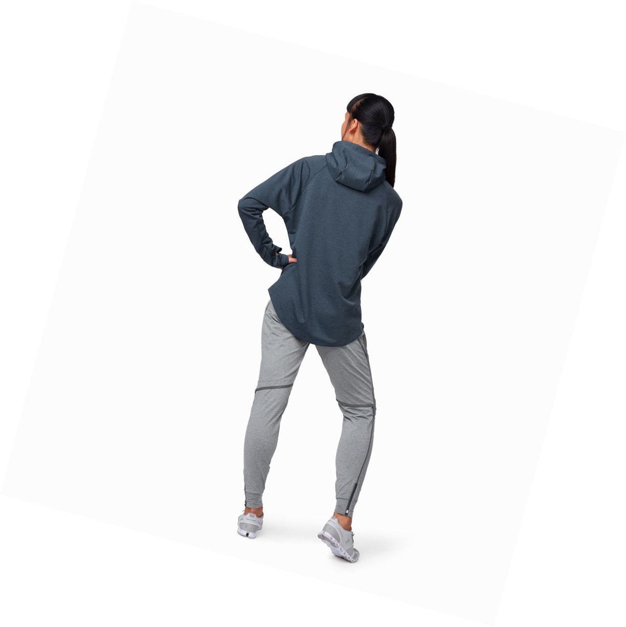 Navy On Athletic & Running Women's Hoodie | 7920WCBLT