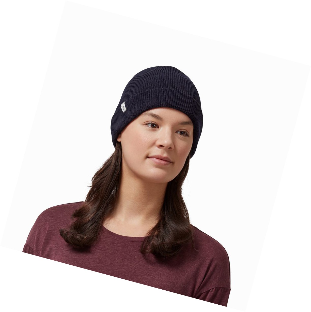 Navy On Merino Beanie Men's Hats | 5391YRFKB