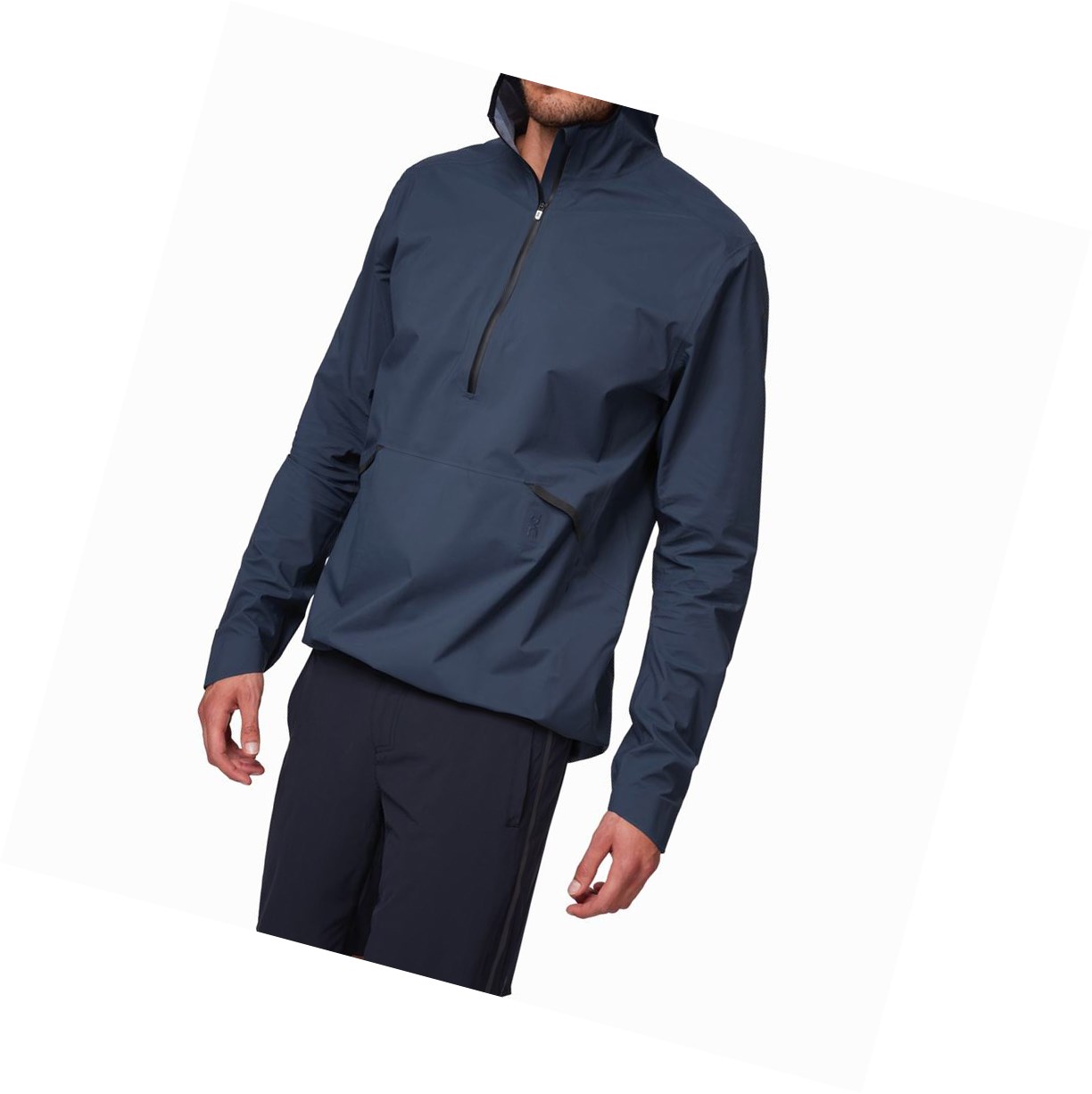 Navy On Waterproof Anorak Men's Jackets | 4917UHKWF