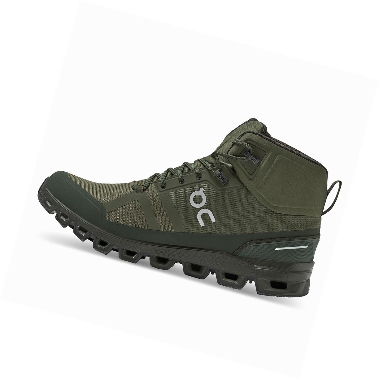 Olive On Cloudrock Waterproof Men's Hiking Shoes | 1876TROYM