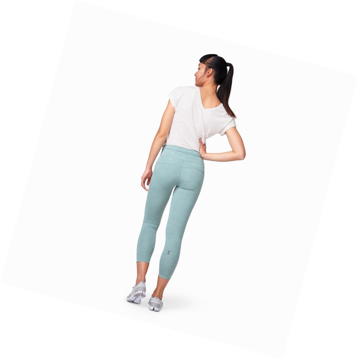 Olive On Tights 7/8 Women's Running Leggings | 9082CNZSK