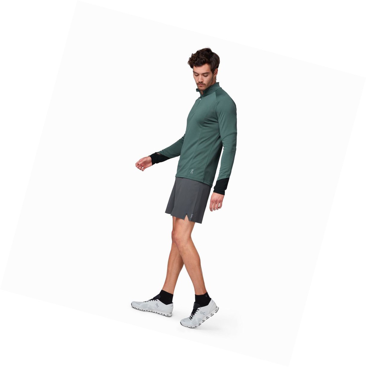 Olive On Weather Men's Running Shirts | 9017EBGUT