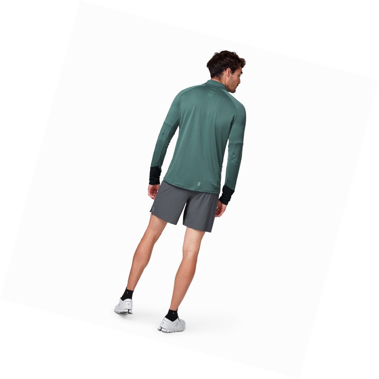 Olive On Weather Men's Running Shirts | 9017EBGUT