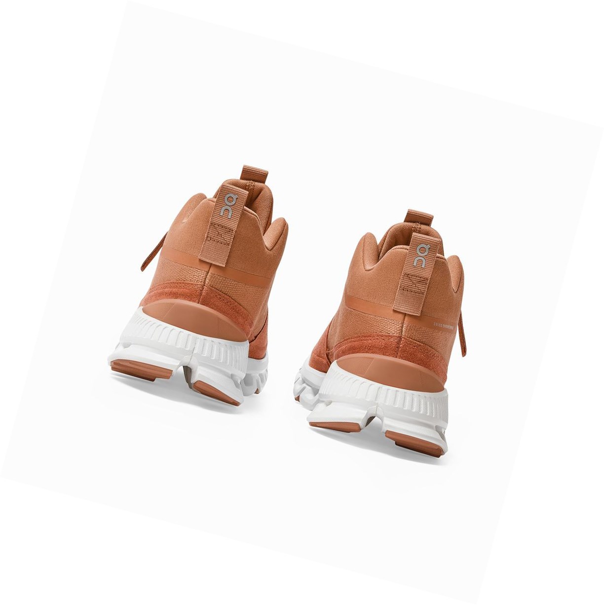 Orange On Cloud Hi Women's Sneakers | 4769TUZIO