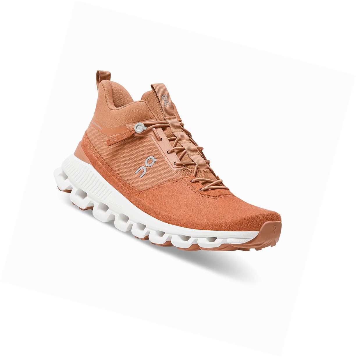 Orange On Cloud Hi Women's Sneakers | 4769TUZIO