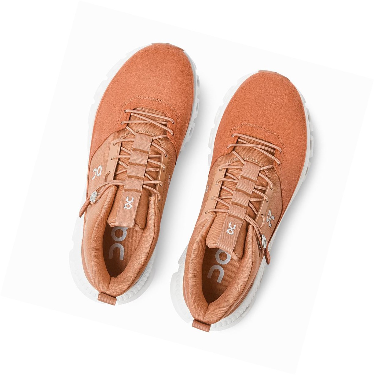 Orange On Cloud Hi Women's Sneakers | 4769TUZIO