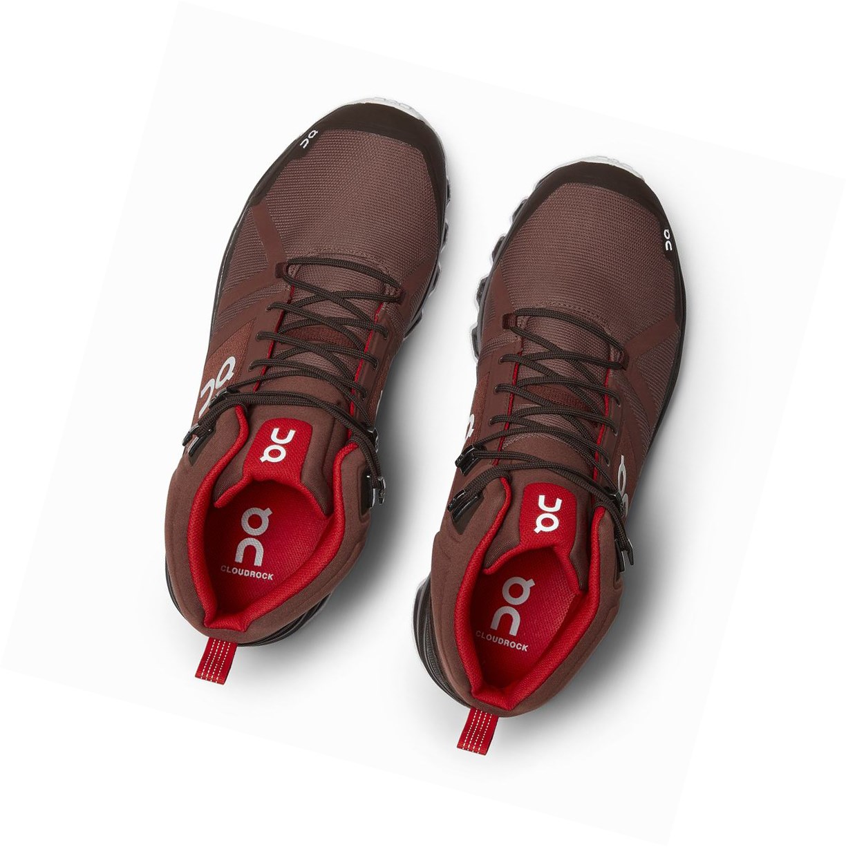 Red On Cloudrock Waterproof Men's Hiking Shoes | 7510VOETK