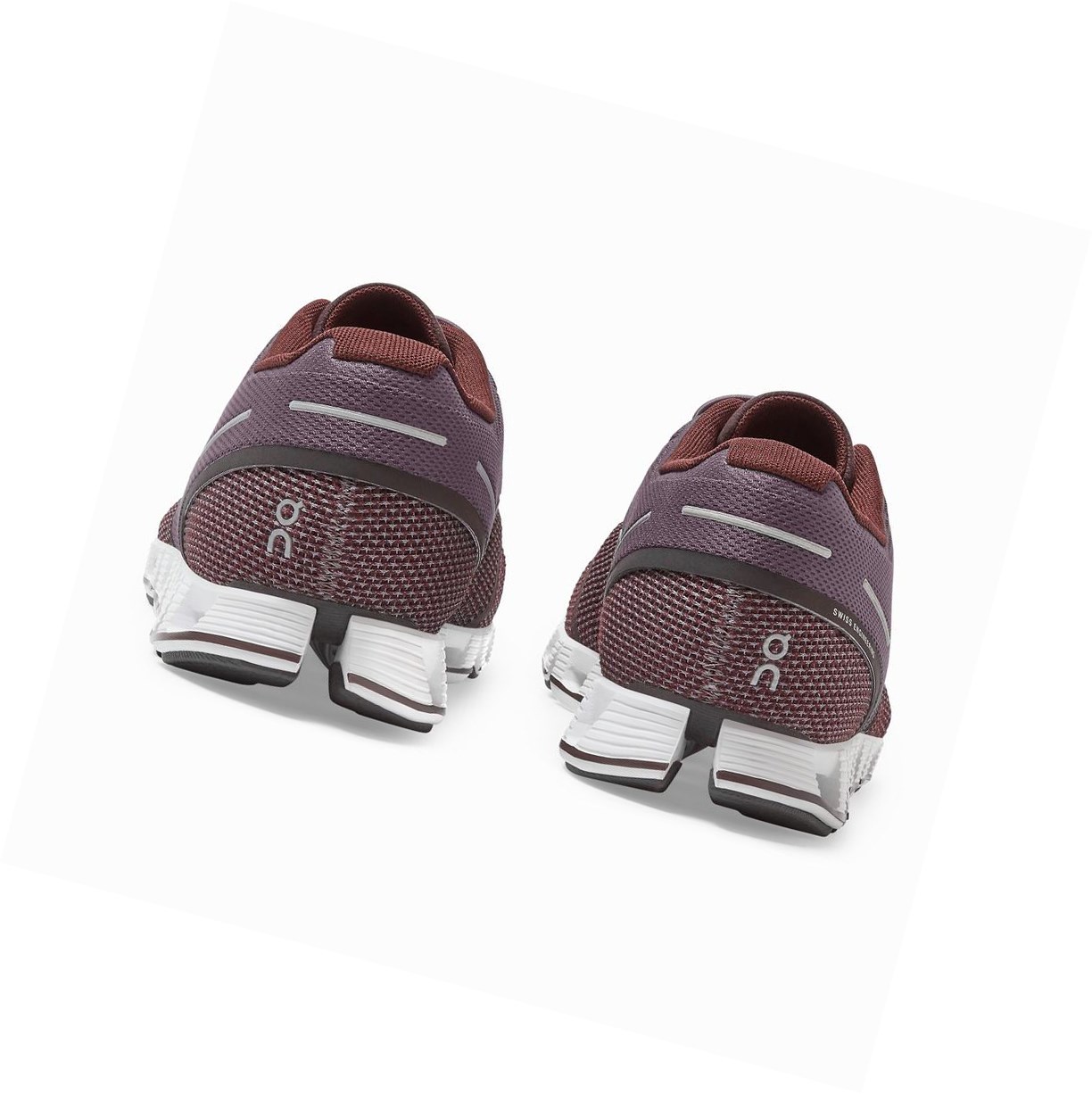 Red / Purple On Cloud Men's Road Running Shoes | 4758OQBWD