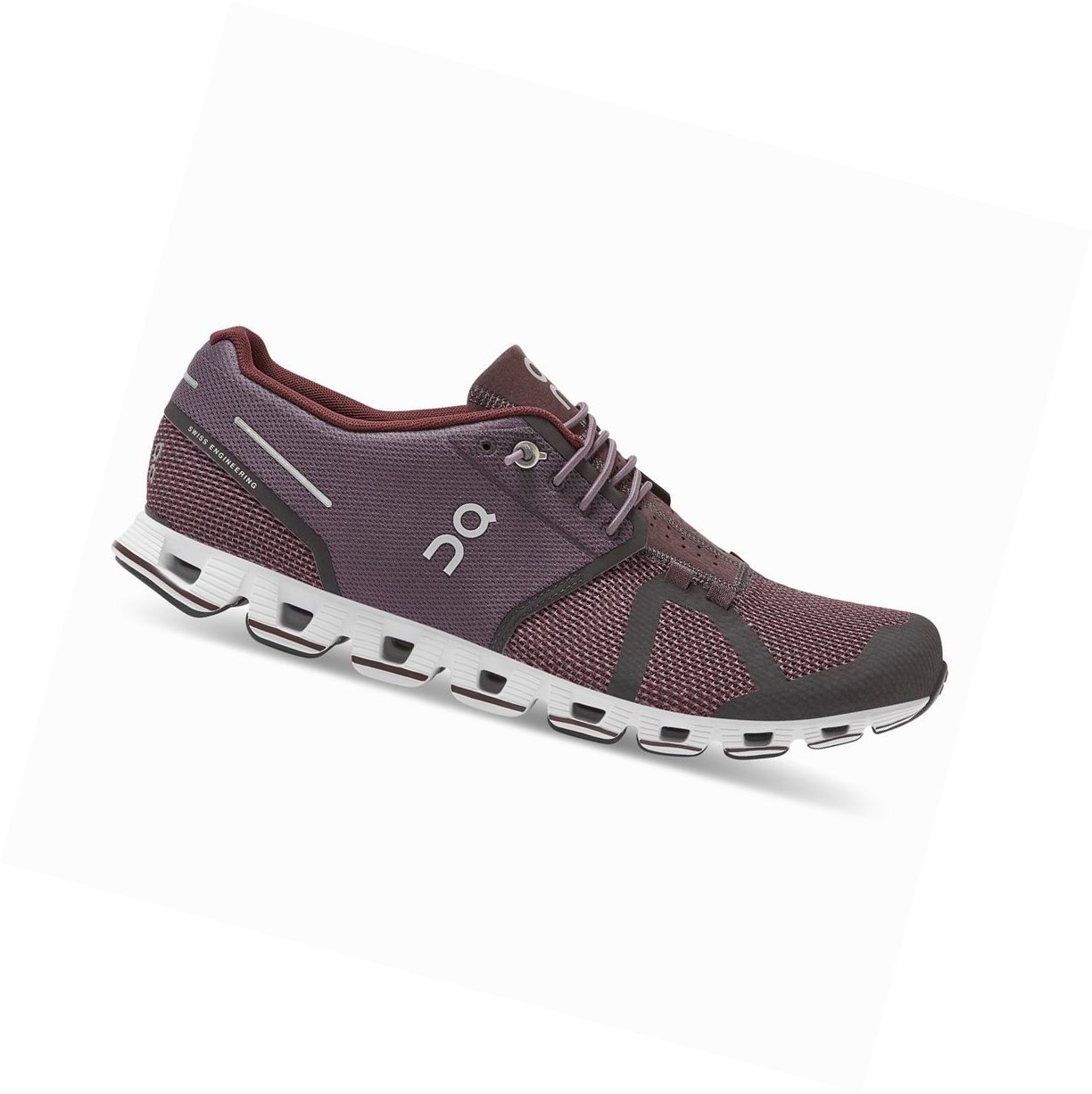 Red / Purple On Cloud Men\'s Road Running Shoes | 4758OQBWD