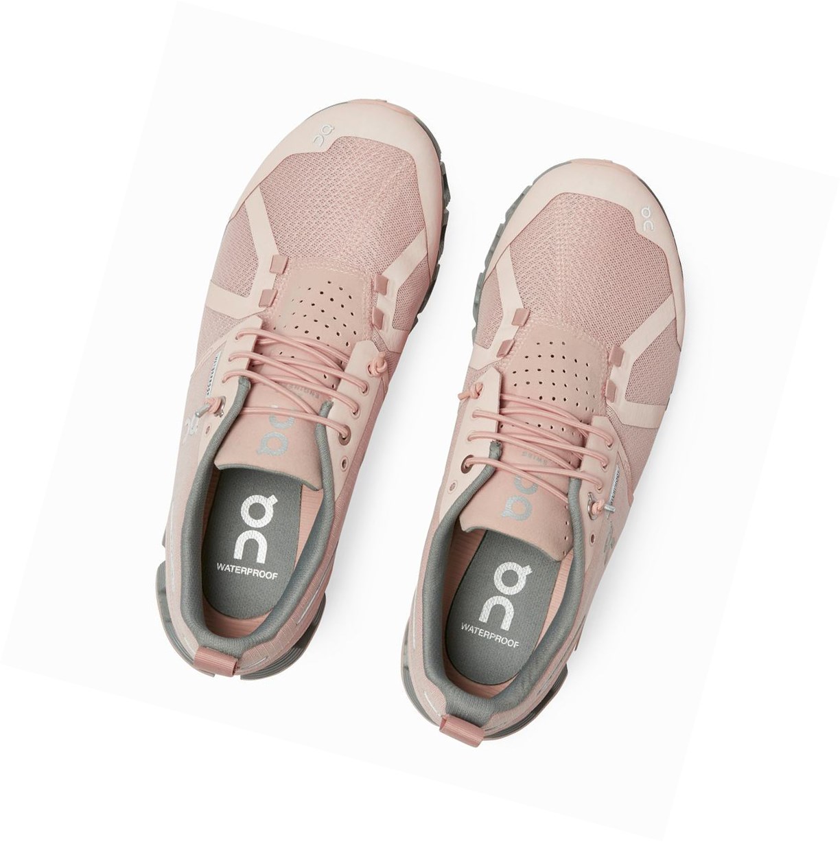 Rose On Cloud Waterproof Women's Road Running Shoes | 7960EZYJV