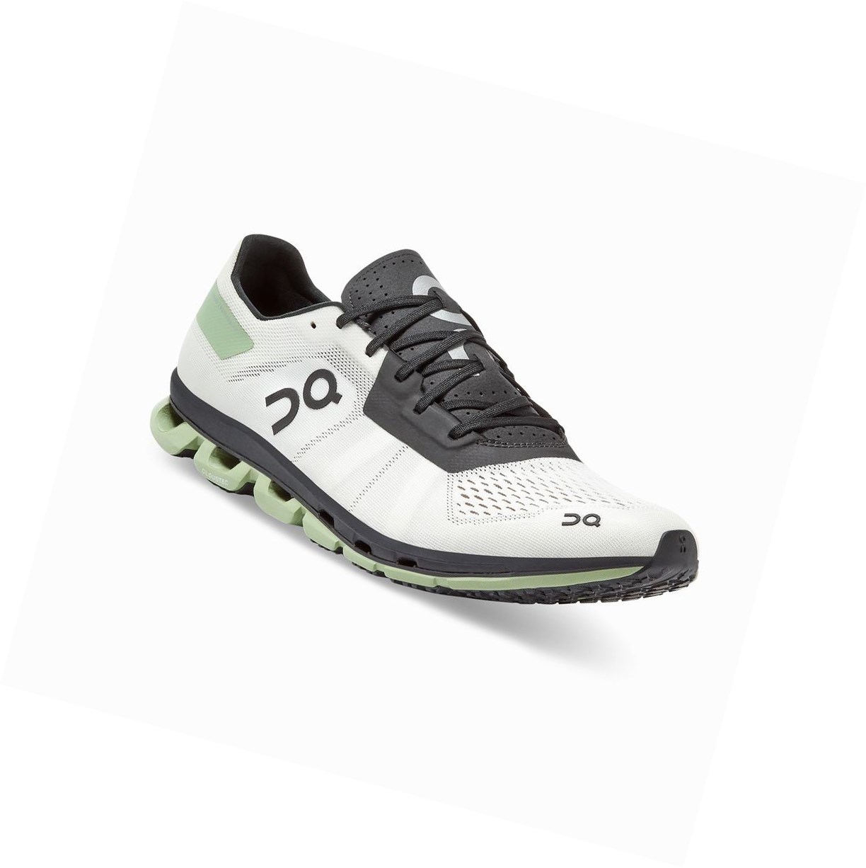 White / Black On Cloudflash Men's Road Running Shoes | 4375MSXKV