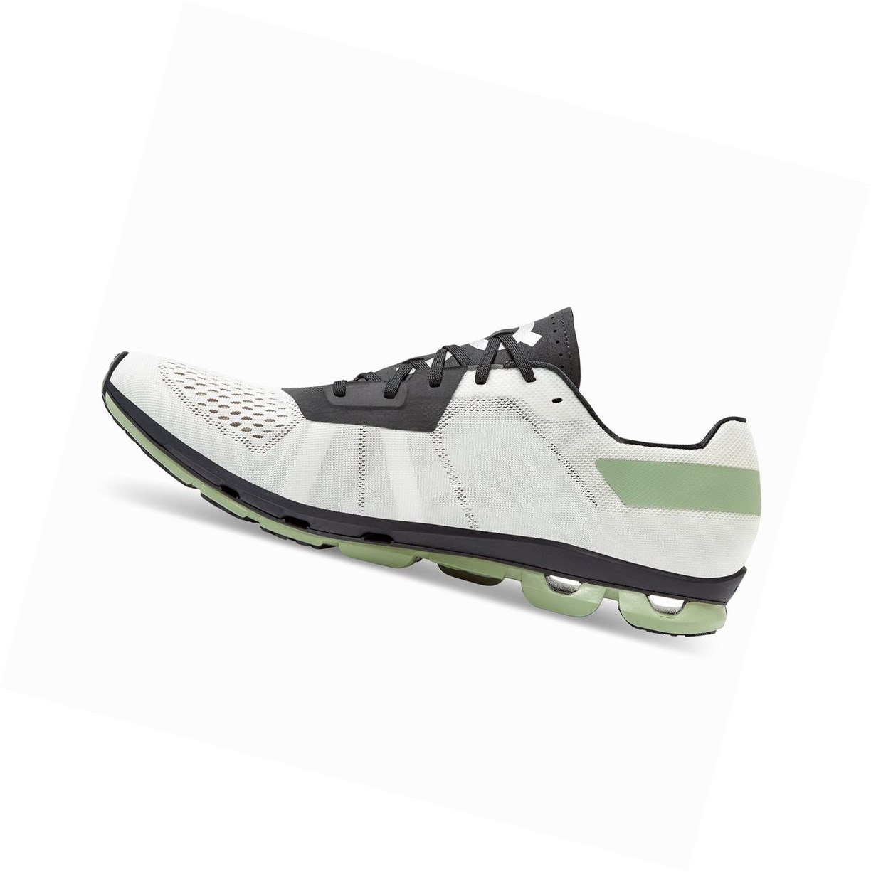 White / Black On Cloudflash Men's Road Running Shoes | 4375MSXKV