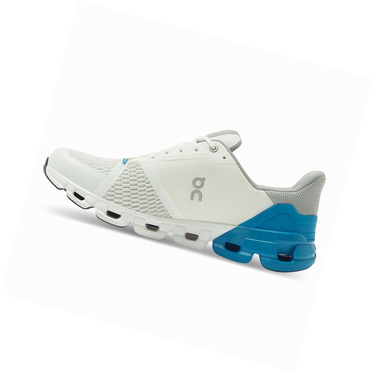 White / Blue On Cloudflyer Men's Road Running Shoes | 1358SWZQF