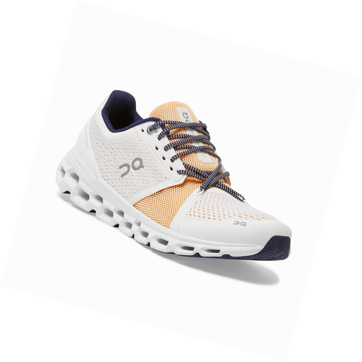 White On Cloudstratus Women's Road Running Shoes | 3891HSNOI