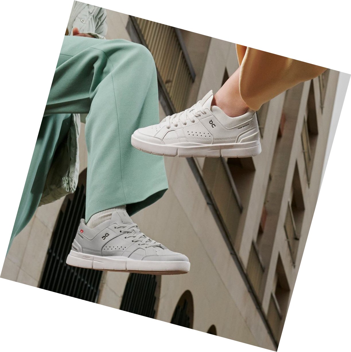 White On THE ROGER Clubhouse Men's Tennis Shoes | 0429ULMAI