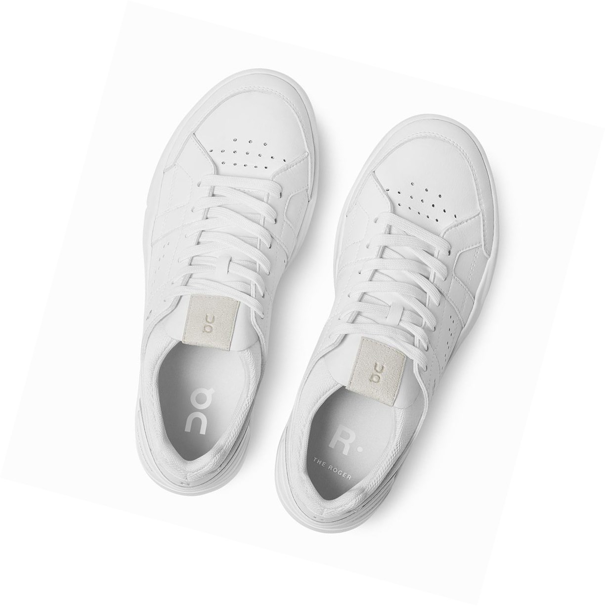 White On THE ROGER Clubhouse Men's Tennis Shoes | 0429ULMAI