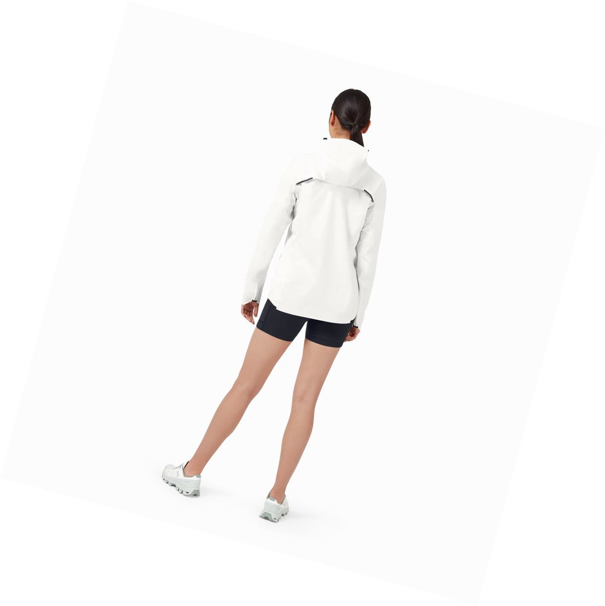 White On Waterproof Anorak Women's Jackets | 1076KFHPM