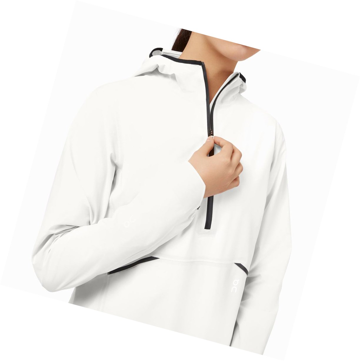 White On Waterproof Anorak Women's Jackets | 1076KFHPM