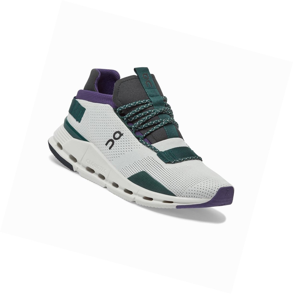 White / Purple On Cloudnova Women's Sneakers | 6927TKXYE