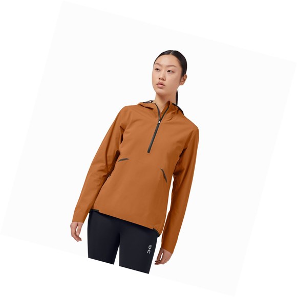 Brown On Waterproof Anorak Women's Jackets | 9813AJDMU