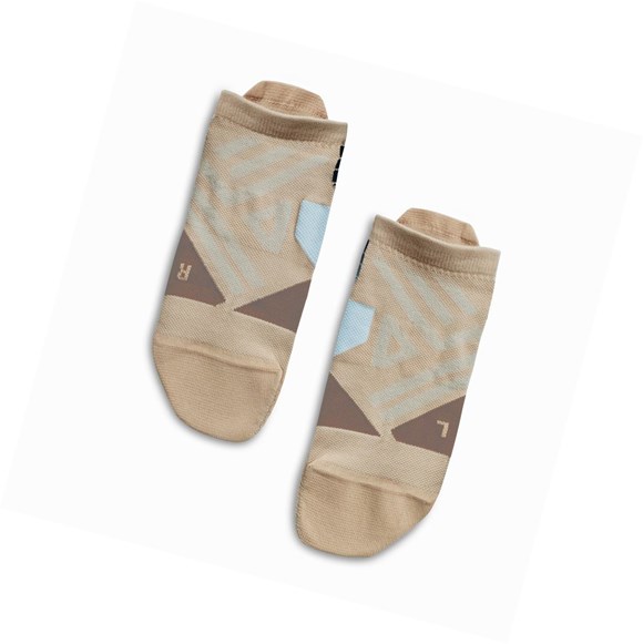 Brown Rose / Grey On Low Men's Running Socks | 1804RDABI