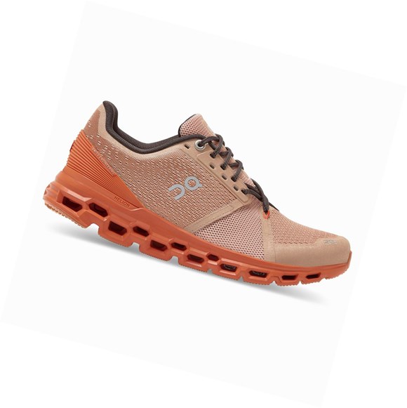 Brown Rose On Cloudstratus Women's Road Running Shoes | 7036IEPHL