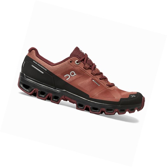 Brown Rose On Cloudventure Waterproof Women's Trail Running Shoes | 9348CTZVO