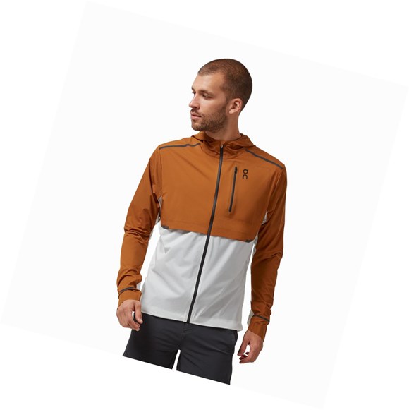 Brown / White On Weather Men's Jackets | 3874GPHWQ