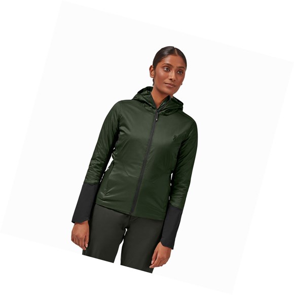 Dark Green / Black On Insulator Women's Jackets | 4326BFUHI