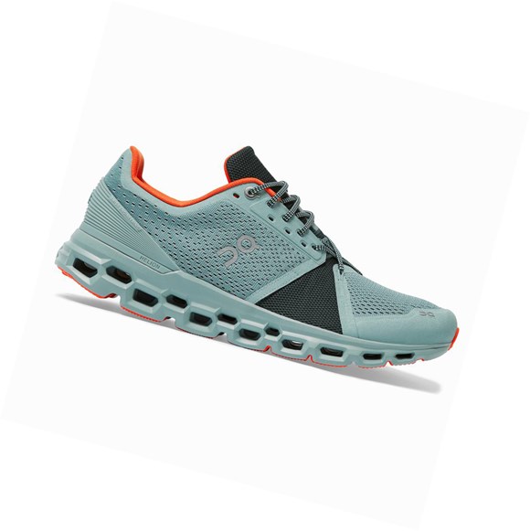 Dark Green On Cloudstratus Men's Road Running Shoes | 8134UFWOM