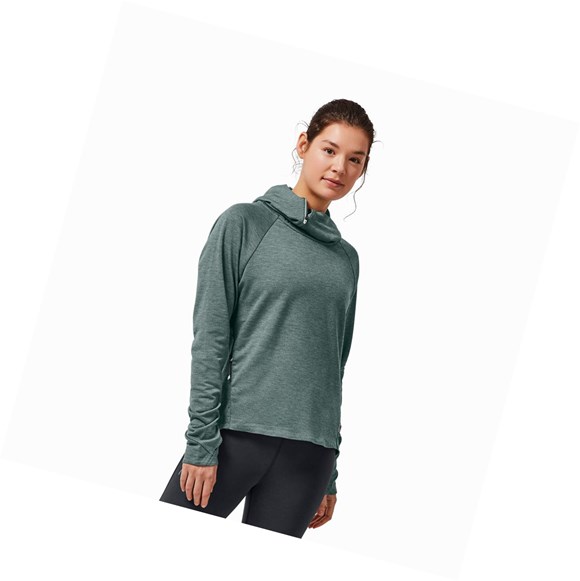 Green On Athletic & Running Women's Hoodie | 5804QYFGA