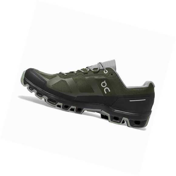 Green On Cloudventure Waterproof Men's Trail Running Shoes | 6902IZKYC