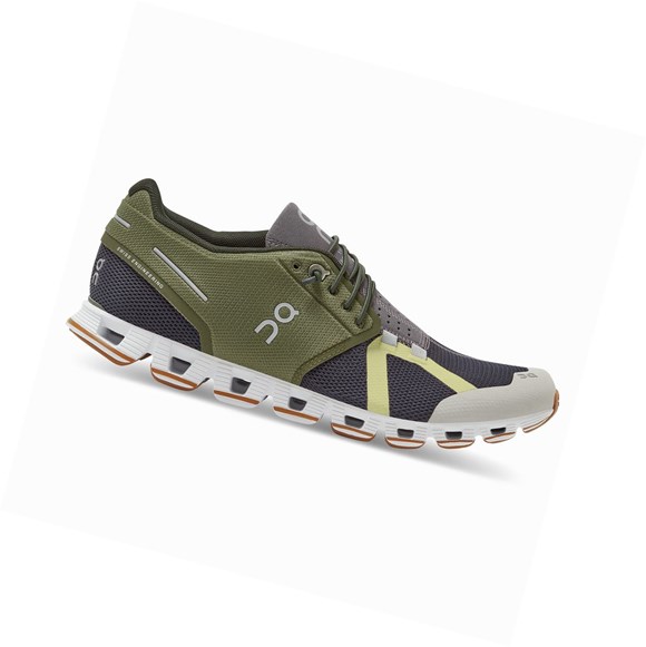 Navy / Green On Cloud 70/30 Women's Road Running Shoes | 8394EDHUW