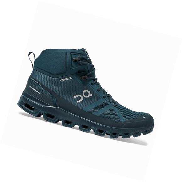 Navy On Cloudrock Waterproof Men's Hiking Shoes | 0245LIJYU